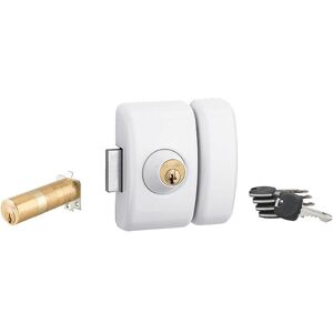 Thirard - Verrou double entrée Universel ajustable pour entrée, hg 5+, dim. cylindre de 35 à 80mm, acier, 5 clés, epoxy blanc - Publicité Thirard - Verrou double entrée Universel ajustable pour entrée, hg 5+, dim. cylindre de 35 à 80mm, acier, 5 clés, epoxy blanc - Publicité