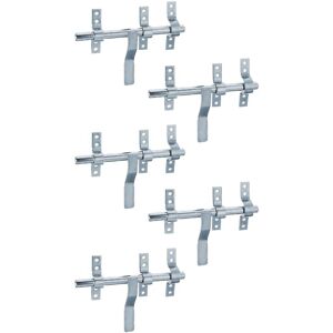 Verrou de box type Vervelle avec poignée plate et gâche fixée – acier zingué – boulon Ø 14 mm x 190 mm – Marque Alberts - Publicité Verrou de box type Vervelle avec poignée plate et gâche fixée – acier zingué – boulon Ø 14 mm x 190 mm – Marque Alberts - Publicité