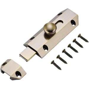 ANGEL CERDA Verrou de sécurité pour porte coulissante, serrure avec vis pour portes, fenêtres et armoires (bronze antique) - Publicité ANGEL CERDA Verrou de sécurité pour porte coulissante, serrure avec vis pour portes, fenêtres et armoires (bronze antique) - Publicité