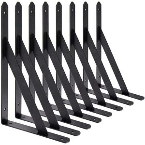 Zvd - Br-vie Equerre Etagere Murale, 8 Pcs Supports Triangulaires De 90 Degrés En Acier, Équerres Étagères 200mm X 120mm, Support D'Angle Brace (noir) - Publicité Zvd - Br-vie Equerre Etagere Murale, 8 Pcs Supports Triangulaires De 90 Degrés En Acier, Équerres Étagères 200mm X 120mm, Support D'Angle Brace (noir) - Publicité