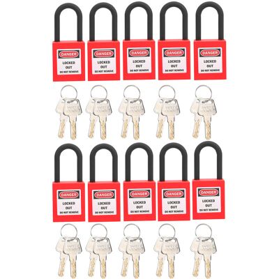 OEM Jeffergarden Verrou De Consignation, Cadenas De Sécurité En Nylon 38 Mm Pour Site Industriel, Ensemble De Cadenas De Sécurité Avec 2 Clés Par Serrure, 10 Ensembles(rouge)-dou - Publicité OEM Jeffergarden Verrou De Consignation, Cadenas De Sécurité En Nylon 38 Mm Pour Site Industriel, Ensemble De Cadenas De Sécurité Avec 2 Clés Par Serrure, 10 Ensembles(rouge)-dou - Publicité