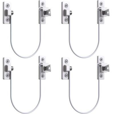 ABYSSE 4pcs Entrebâilleur Fenêtre Porte Restricteur De Porte De Fenêtre Verrou Fenetre Upvc Verrouillage De Limite Verrou De Sécurité Câble Serrure De Limite Avec Clé Et Vis - Publicité ABYSSE 4pcs Entrebâilleur Fenêtre Porte Restricteur De Porte De Fenêtre Verrou Fenetre Upvc Verrouillage De Limite Verrou De Sécurité Câble Serrure De Limite Avec Clé Et Vis - Publicité