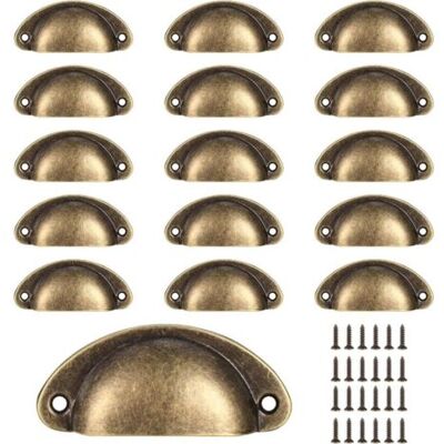 ABYSSE 16 Poignées De Tasse Coquille, Poignées De Tirage De Tiroir Vintage, Poignées Et Boutons De Porte De Placard De Cuisine Rétro Semi-cercle, Poignées De Porte De Commode De Meuble(bronze) - Publicité ABYSSE 16 Poignées De Tasse Coquille, Poignées De Tirage De Tiroir Vintage, Poignées Et Boutons De Porte De Placard De Cuisine Rétro Semi-cercle, Poignées De Porte De Commode De Meuble(bronze) - Publicité