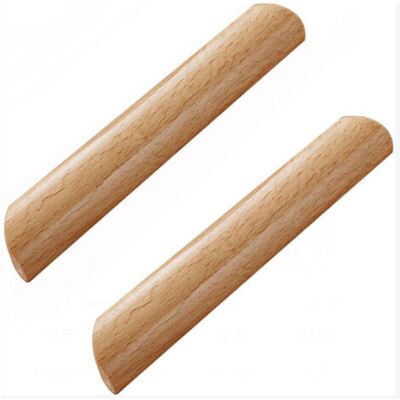 ABYSSE Lot De 10 Poignées De Placard En Bois De Hêtre Forme Éventail Entraxe 160mm Vis Incluses Largeur 26mm - Publicité ABYSSE Lot De 10 Poignées De Placard En Bois De Hêtre Forme Éventail Entraxe 160mm Vis Incluses Largeur 26mm - Publicité