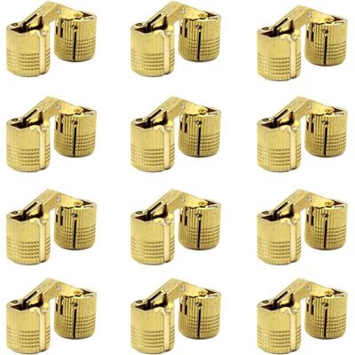 SANS MARQUE Charnières Cylindriques En Laiton 12x10mm, Charnières Invisibles Pour Meubles D'Armoire, Angle D'Ouverture Dissimulé À 180 Degrés - Publicité SANS MARQUE Charnières Cylindriques En Laiton 12x10mm, Charnières Invisibles Pour Meubles D'Armoire, Angle D'Ouverture Dissimulé À 180 Degrés - Publicité