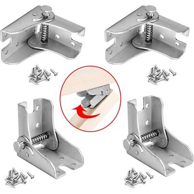 ETNZEBC 4 Pièces Charnière Pliable, Autobloquants Charnière, Charnières Autobloquantes, Convient Aux Accessoires De Pieds De Table Pliables 67x60x53mm Portant 80kg (2 Gauche Et 2 Droite) - Publicité ETNZEBC 4 Pièces Charnière Pliable, Autobloquants Charnière, Charnières Autobloquantes, Convient Aux Accessoires De Pieds De Table Pliables 67x60x53mm Portant 80kg (2 Gauche Et 2 Droite) - Publicité