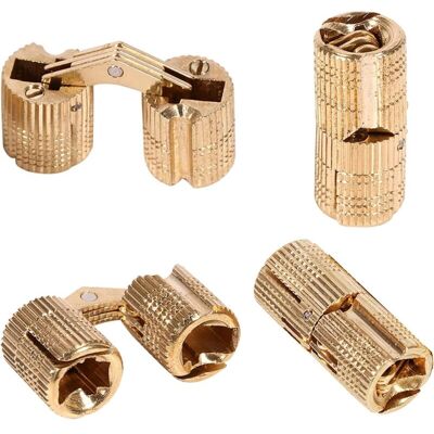 MOXIE Charnières Invisibles Dissimulées En Laiton Pour Boîte À Bijoux Doré 12 Mm Lot De 4 - Publicité MOXIE Charnières Invisibles Dissimulées En Laiton Pour Boîte À Bijoux Doré 12 Mm Lot De 4 - Publicité