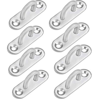 Melissa Plaque Oeillet Acier Inoxydable M5 (8 Pcs) - Oblong Crochet Métal Forme U Montage Mural Et Plafond (50 X 17 Mm) - Crochet De Fixation Capacité 40 Kg Pour Suspensions - Publicité Melissa Plaque Oeillet Acier Inoxydable M5 (8 Pcs) - Oblong Crochet Métal Forme U Montage Mural Et Plafond (50 X 17 Mm) - Crochet De Fixation Capacité 40 Kg Pour Suspensions - Publicité