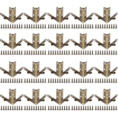 ABYSSE Lot De 20 Charnières À Ressort À Angle De 90°, Accessoires Pour Boîtiers En Plastique, Bois, Métal, Bijoux, Montres (bronze) - Publicité ABYSSE Lot De 20 Charnières À Ressort À Angle De 90°, Accessoires Pour Boîtiers En Plastique, Bois, Métal, Bijoux, Montres (bronze) - Publicité