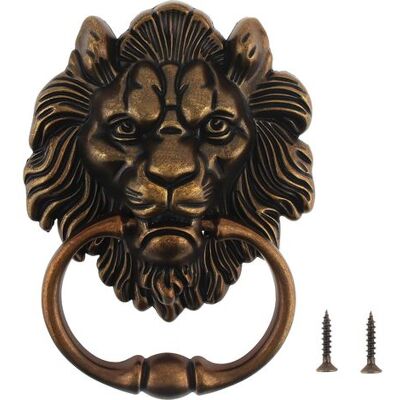 Bunthaus Heurtoir De Porte Lion En Alliage De Zinc Poignée De Porte, 156 117mm Poignée De Tête De Lion Ancienne Heurtoir En Forme De Tête De Lion Avec 2 Vis (bronze Antique) - Publicité Bunthaus Heurtoir De Porte Lion En Alliage De Zinc Poignée De Porte, 156 117mm Poignée De Tête De Lion Ancienne Heurtoir En Forme De Tête De Lion Avec 2 Vis (bronze Antique) - Publicité