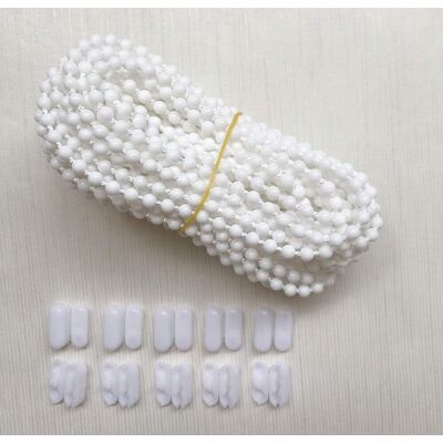 ALVIOR Chaîne À Perles Pour Stores - 10 Mètres - Pour Stores Enroulables Romains Vénitiens À Cellules Et Verticaux - Avec 10 Connecteurs - Publicité ALVIOR Chaîne À Perles Pour Stores - 10 Mètres - Pour Stores Enroulables Romains Vénitiens À Cellules Et Verticaux - Avec 10 Connecteurs - Publicité