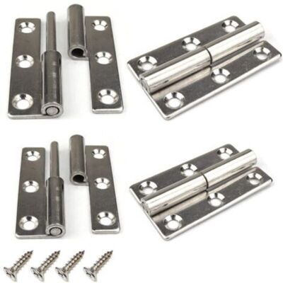 ENLENK Lot De 4 Charnières Amovibles 7,6 Cm En Acier Inoxydable 304 – Résistance À La Rouille – Pour Portes Intérieures Et Extérieures - Publicité ENLENK Lot De 4 Charnières Amovibles 7,6 Cm En Acier Inoxydable 304 – Résistance À La Rouille – Pour Portes Intérieures Et Extérieures - Publicité
