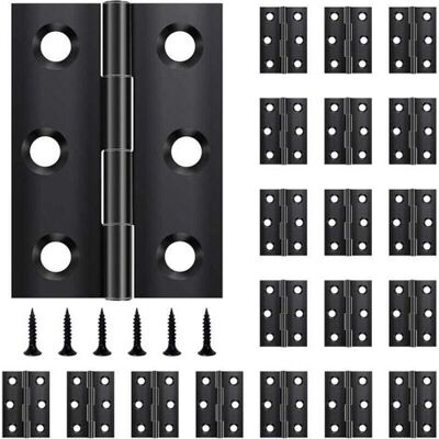 FANGMEDIA Charnières Pliantes En Acier Inoxydable Noir Pour Portes, Fenêtres, Armoires, 44 Mm × 31 Mm, Avec 120 Vis, 20 Pièces - Publicité FANGMEDIA Charnières Pliantes En Acier Inoxydable Noir Pour Portes, Fenêtres, Armoires, 44 Mm × 31 Mm, Avec 120 Vis, 20 Pièces - Publicité