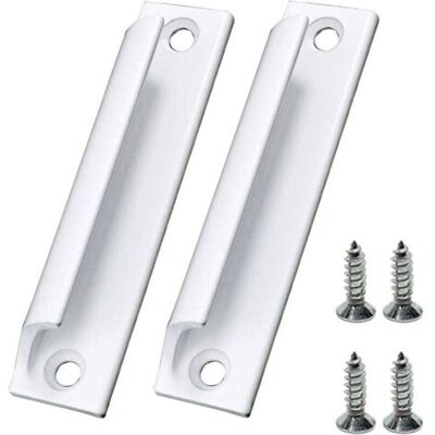 ABYSSE Poignée De Porte De Balcon Extérieure, 2 Poignées De Porte De Terrasse, Convient Pour La Maison, Les Tiroirs De Bureau, Les Portes D'Armoire, Etc. Avec Vis (blanc) - Publicité ABYSSE Poignée De Porte De Balcon Extérieure, 2 Poignées De Porte De Terrasse, Convient Pour La Maison, Les Tiroirs De Bureau, Les Portes D'Armoire, Etc. Avec Vis (blanc) - Publicité