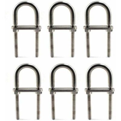 ABYSSE M6x90 U Bolt Boulon En Acier Inoxydable 304 (6 Pièces) - Publicité ABYSSE M6x90 U Bolt Boulon En Acier Inoxydable 304 (6 Pièces) - Publicité