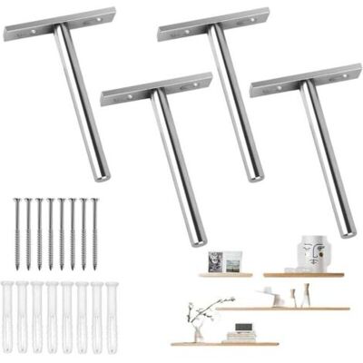 ABYSSE Support Etagere Invisible, Fixation Invisible Pour Étagère Mural En Bois, Supports En Métal Pour Étagère Flottante, Etagere Murale Fixation Invisible Avec Vis De Montage Pour Bricolage(100mm, 4pcs) - Publicité ABYSSE Support Etagere Invisible, Fixation Invisible Pour Étagère Mural En Bois, Supports En Métal Pour Étagère Flottante, Etagere Murale Fixation Invisible Avec Vis De Montage Pour Bricolage(100mm, 4pcs) - Publicité