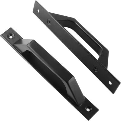 ALVIOR Poignée De Porte Coulissante - Acier Au Carbone - Manche En Bois - 19,6 Cm - Noir Mat - Pour Portes Intérieures Extérieures Armoires Et Dressers - 1 Pièce - Publicité ALVIOR Poignée De Porte Coulissante - Acier Au Carbone - Manche En Bois - 19,6 Cm - Noir Mat - Pour Portes Intérieures Extérieures Armoires Et Dressers - 1 Pièce - Publicité