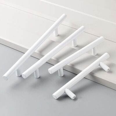 ABYSSE Lot De 4 Poignee Meuble Blanc,ø12mm Poignée De Meuble Boutons De Portes Cuisine Blanc T Poignées Placard Tiroir, Entraxe 96mm - Publicité ABYSSE Lot De 4 Poignee Meuble Blanc,ø12mm Poignée De Meuble Boutons De Portes Cuisine Blanc T Poignées Placard Tiroir, Entraxe 96mm - Publicité