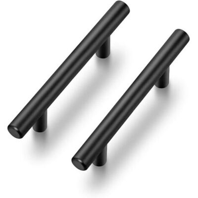 ABYSSE 10 Pack 5'' Cabinet Pulls Matte Black Stainless Steel Kitchen Cupboard Handles Cabinet Handles 5”length - Publicité ABYSSE 10 Pack 5'' Cabinet Pulls Matte Black Stainless Steel Kitchen Cupboard Handles Cabinet Handles 5”length - Publicité