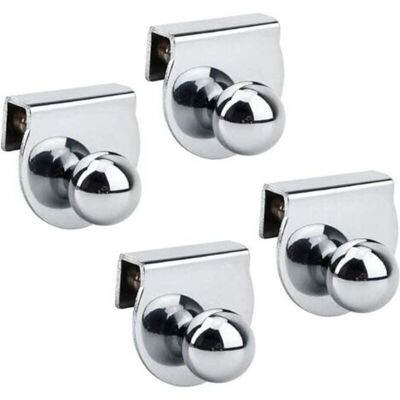 ABYSSE Lot De 4 Poignées De Porte En Verre, Sans Perçage, Pour Vitrines, Meubles, Armoires En Verre - Publicité ABYSSE Lot De 4 Poignées De Porte En Verre, Sans Perçage, Pour Vitrines, Meubles, Armoires En Verre - Publicité