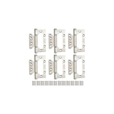 OEM Charnières De Porte À Roulement Robuste Encastrées En Acier Inoxydable, 4 Pouces, 6 Pièces, Argent - Crezuo - Publicité OEM Charnières De Porte À Roulement Robuste Encastrées En Acier Inoxydable, 4 Pouces, 6 Pièces, Argent - Crezuo - Publicité