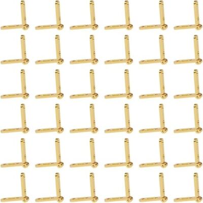ABYSSE 30 Pièces Mini Charnière Pour Boite En Bois 3 X 3 Cm Petite Charnière Invisible Or Charnière Cachée De Meuble En Alliage De Zinc Avec Vis Pour Petit Meubles - Publicité ABYSSE 30 Pièces Mini Charnière Pour Boite En Bois 3 X 3 Cm Petite Charnière Invisible Or Charnière Cachée De Meuble En Alliage De Zinc Avec Vis Pour Petit Meubles - Publicité