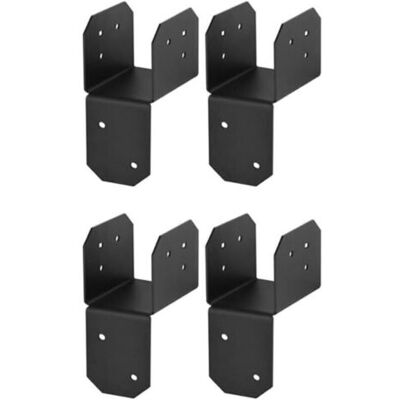 ABYSSE Lot De 4 Supports De Suspension De Solive En Acier Pour Terrasse Toit Et Cadre Connecteur En Métal Noir Avec Finition Résistante À La Rouille Installation Facile - Publicité ABYSSE Lot De 4 Supports De Suspension De Solive En Acier Pour Terrasse Toit Et Cadre Connecteur En Métal Noir Avec Finition Résistante À La Rouille Installation Facile - Publicité