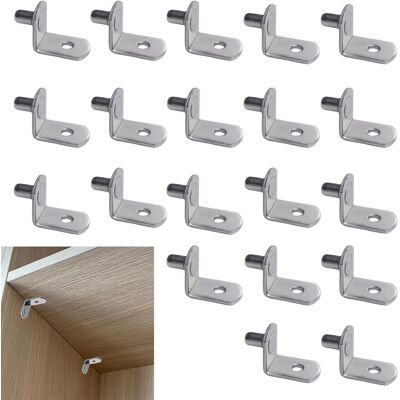 Generic 20 Pcs Étagère Cheville Support D'Étagère, Taquet Étagère En Forme De L Métal, Consoles Et Taquets Pour Étagères - Publicité Generic 20 Pcs Étagère Cheville Support D'Étagère, Taquet Étagère En Forme De L Métal, Consoles Et Taquets Pour Étagères - Publicité