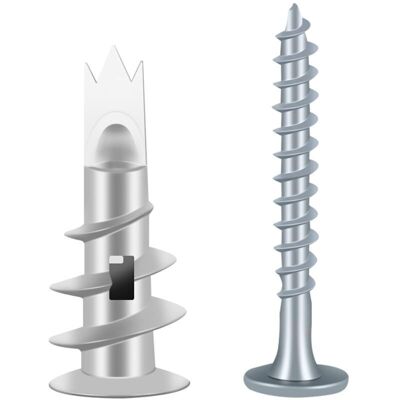 OEM Cheville Placo Autoforet À Assemblage Zinc 100 Pièces Avec Vis Pour Fixation Murale Diy - Publicité OEM Cheville Placo Autoforet À Assemblage Zinc 100 Pièces Avec Vis Pour Fixation Murale Diy - Publicité