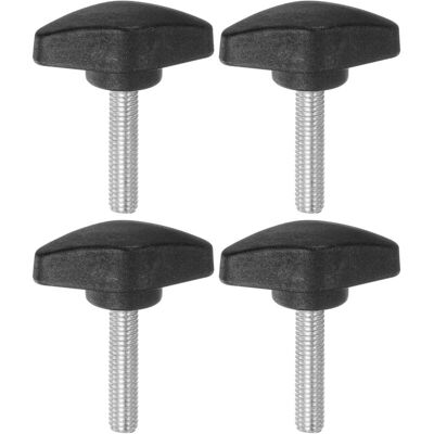 OEM 4pcs Boutons À Ailettes En T, Vis À Pouce M6 X 30mm, Filetage Mâle Standard, Poignées En Plastique, Boutons De Serrage À Main, Vis À Pouce, Noir.-dou - Publicité OEM 4pcs Boutons À Ailettes En T, Vis À Pouce M6 X 30mm, Filetage Mâle Standard, Poignées En Plastique, Boutons De Serrage À Main, Vis À Pouce, Noir.-dou - Publicité