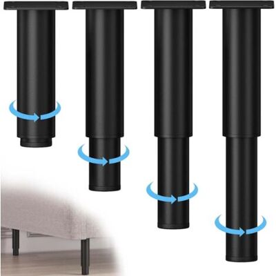 ABYSSE 4 Pcs Pieds De Meuble Réglables, Pied De Meuble 20-37cm Hauteur Réglable De Meuble En Métal, Pieds De Meubles Avec Vis Pour Meubles, Canapé, Lit, Table De Nuit, Cuisine, Armoire - Publicité ABYSSE 4 Pcs Pieds De Meuble Réglables, Pied De Meuble 20-37cm Hauteur Réglable De Meuble En Métal, Pieds De Meubles Avec Vis Pour Meubles, Canapé, Lit, Table De Nuit, Cuisine, Armoire - Publicité