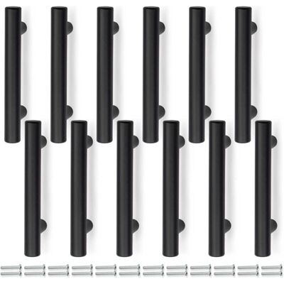 OEM Poignées De Cuisine En T, Acier Inoxydable Mat Noir, 12 Pièces, 100 Mm (entraxe 64 Mm), Pour Armoires Et Tiroirs - Publicité OEM Poignées De Cuisine En T, Acier Inoxydable Mat Noir, 12 Pièces, 100 Mm (entraxe 64 Mm), Pour Armoires Et Tiroirs - Publicité