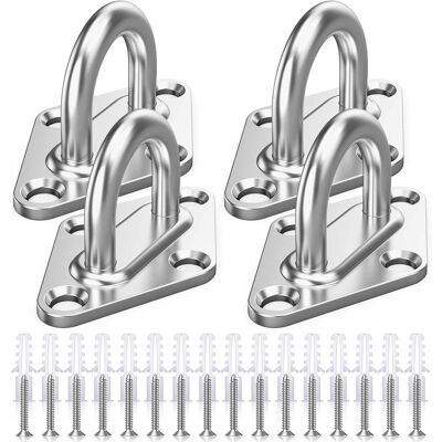 OEM M5 Platine Oeillet Inox,4 Pièces Rhombic Kit De Crochet Plafond Charge Lourde,crochets D'Ancrage Marine Avec Vis,crochet Suspension Plafond Fixation Support Anneau Mural Pour Accrocher Objets (4) - Publicité OEM M5 Platine Oeillet Inox,4 Pièces Rhombic Kit De Crochet Plafond Charge Lourde,crochets D'Ancrage Marine Avec Vis,crochet Suspension Plafond Fixation Support Anneau Mural Pour Accrocher Objets (4) - Publicité