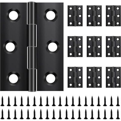 PELTOR Lot De 10 Charnières Pliables 44 Mm × 31 Mm, En Acier Inoxydable, Noires, Petites Charnières, Pour Portes, Fenêtres, Armoires Avec 60 Vis - Publicité PELTOR Lot De 10 Charnières Pliables 44 Mm × 31 Mm, En Acier Inoxydable, Noires, Petites Charnières, Pour Portes, Fenêtres, Armoires Avec 60 Vis - Publicité