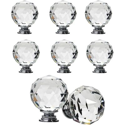MOXIE Lot De 8 Boutons De Tiroir Sphériques En Cristal,poignée Bouton De Porte Forme Diamètre 30mm Cristal Clair, Boutons D'Armoire Mant Rond Verre Boutons Décoration Pour Meuble Tiroir (40 Mm) - Publicité MOXIE Lot De 8 Boutons De Tiroir Sphériques En Cristal,poignée Bouton De Porte Forme Diamètre 30mm Cristal Clair, Boutons D'Armoire Mant Rond Verre Boutons Décoration Pour Meuble Tiroir (40 Mm) - Publicité