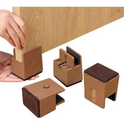 ABYSSE Rehausseurs De Chaise Réglables 5,1 Cm Pince À Vis Pour Fixation Sécurisée S'Adapte Aux Pieds De 0 À 1,5'' Supporte Jusqu'à 20 000 Lb - Publicité ABYSSE Rehausseurs De Chaise Réglables 5,1 Cm Pince À Vis Pour Fixation Sécurisée S'Adapte Aux Pieds De 0 À 1,5'' Supporte Jusqu'à 20 000 Lb - Publicité