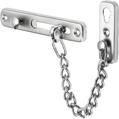 PROSHEVE Chaîne De Porte En Acier Inoxydable, Verrou De Sécurité, Serrure De Porte De Sécurité Privée Avec Vis Et Colle, Utilisée Pour La Sécurité De La Porte D'Entrée, Etc. (argent) - Publicité PROSHEVE Chaîne De Porte En Acier Inoxydable, Verrou De Sécurité, Serrure De Porte De Sécurité Privée Avec Vis Et Colle, Utilisée Pour La Sécurité De La Porte D'Entrée, Etc. (argent) - Publicité