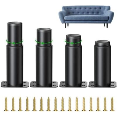 ABYSSE 4 Pièces Pieds De Meubles Réglables, 8cm Pied Cuisine Réglables, Hauteur Réglable Est De 0 À 40 Mm, Ronds Métal Acier Inoxydable Canapé Jambe Table Pieds, Pieds D'Armoire Avec Des Vis, Noir - Publicité ABYSSE 4 Pièces Pieds De Meubles Réglables, 8cm Pied Cuisine Réglables, Hauteur Réglable Est De 0 À 40 Mm, Ronds Métal Acier Inoxydable Canapé Jambe Table Pieds, Pieds D'Armoire Avec Des Vis, Noir - Publicité