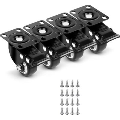 Generic Lot De 4 Roulettes De Meuble, 40 Mm, Avec Frein À 360°, Pour Meubles, Avec Vis, Pour Meubles, Transport, Table, Armoire - Publicité Generic Lot De 4 Roulettes De Meuble, 40 Mm, Avec Frein À 360°, Pour Meubles, Avec Vis, Pour Meubles, Transport, Table, Armoire - Publicité