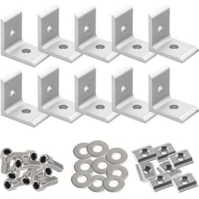 OEM Lot De 10 Pièces 90 Degrés Équerre De Fixation Metal, 40 X 40mm Supports D'Angle En Acier Inoxydable, Entretoises De Grille Profilé En Aluminium Avec 20 Pièces Vis, Pour Réparation De Meub - Publicité OEM Lot De 10 Pièces 90 Degrés Équerre De Fixation Metal, 40 X 40mm Supports D'Angle En Acier Inoxydable, Entretoises De Grille Profilé En Aluminium Avec 20 Pièces Vis, Pour Réparation De Meub - Publicité