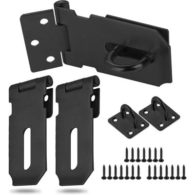 MOXIE 3 Pièces Moraillon De Cadenas Avec Vis,verrou De Porte Acier Inox,moraillon Loquet Pour Placard Tiroir Porte De Garage(moyenne Taille) - Publicité MOXIE 3 Pièces Moraillon De Cadenas Avec Vis,verrou De Porte Acier Inox,moraillon Loquet Pour Placard Tiroir Porte De Garage(moyenne Taille) - Publicité