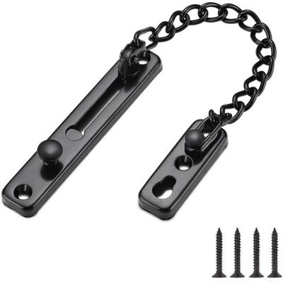 IRISFR Lntyq Serrure De Chaîne De Porte,protège-porte De La Chaîne Avec Serrure À Ressort Anti-vol,acier Inoxydable Noir Mat - Publicité IRISFR Lntyq Serrure De Chaîne De Porte,protège-porte De La Chaîne Avec Serrure À Ressort Anti-vol,acier Inoxydable Noir Mat - Publicité