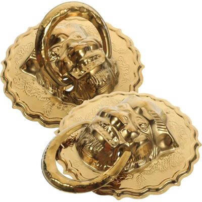 PUNNYB De Porte Tête De Lion Doré Petite Poignée De Porte Antique - Publicité PUNNYB De Porte Tête De Lion Doré Petite Poignée De Porte Antique - Publicité