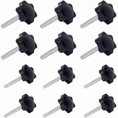 OEM 12 Pièces M6 (32 ) × 40mm Et M8 (38 ) × 40mm Poignée De Serrage À Filetage Mâle Gripandles Vis Boutons Poignées Bouton Étoile - Publicité OEM 12 Pièces M6 (32 ) × 40mm Et M8 (38 ) × 40mm Poignée De Serrage À Filetage Mâle Gripandles Vis Boutons Poignées Bouton Étoile - Publicité