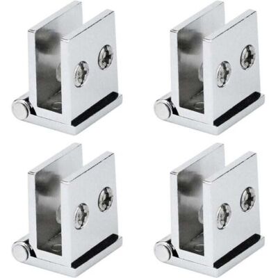 ABYSSE Lot De 4 Charnière Pour Porte En Verre, Angle Ouverture 0° Charnières De Serrage De Meuble De Cuisine, Vitrine, Douche, Pour Verre Epaisseur De 5 Mm - Publicité ABYSSE Lot De 4 Charnière Pour Porte En Verre, Angle Ouverture 0° Charnières De Serrage De Meuble De Cuisine, Vitrine, Douche, Pour Verre Epaisseur De 5 Mm - Publicité