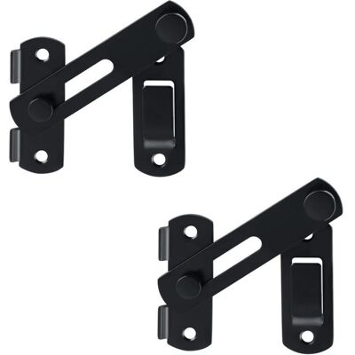 JUSCH 2pcs Verrou Porte Coulissante Serrure Volet Loquet Porte Verrou Portail À Bascule Boulon Avec Vis Pour Porte, Fenêtre, Placard Et Jardin, Finition Noir Mat En Acier Inoxydable - Publicité JUSCH 2pcs Verrou Porte Coulissante Serrure Volet Loquet Porte Verrou Portail À Bascule Boulon Avec Vis Pour Porte, Fenêtre, Placard Et Jardin, Finition Noir Mat En Acier Inoxydable - Publicité