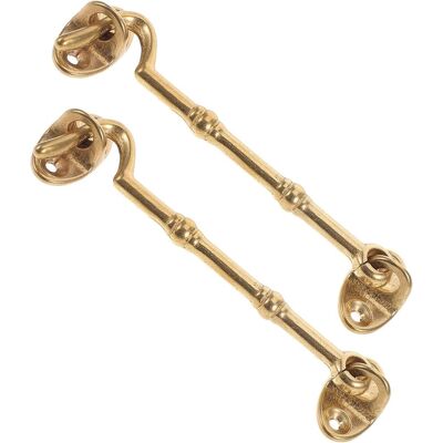 JILLIOPER Lot De 2 Set De Verrous À Crochet En Laiton Massif 105 Cm Loquets De Porte Intérieure Et Fenêtre Loquet De Sécurité Résistant À L’usure Pour Portes Coulissantes Et Chambre - Publicité JILLIOPER Lot De 2 Set De Verrous À Crochet En Laiton Massif 105 Cm Loquets De Porte Intérieure Et Fenêtre Loquet De Sécurité Résistant À L’usure Pour Portes Coulissantes Et Chambre - Publicité