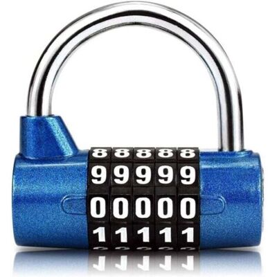 ABYSSE Cadenas À Combinaison À 5 Chiffres, Cadenas Pour Gymnase, Peut Être Réinitialisé Serrures À Combinaison, Pour L'Ecole, Casier Sportif Et Sport, Etui, Boîte À Outils, Clôture - Publicité ABYSSE Cadenas À Combinaison À 5 Chiffres, Cadenas Pour Gymnase, Peut Être Réinitialisé Serrures À Combinaison, Pour L'Ecole, Casier Sportif Et Sport, Etui, Boîte À Outils, Clôture - Publicité