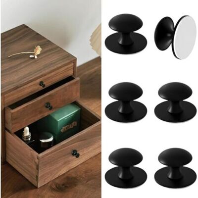 ABYSSE Unité De Mesure : Boutons De Meuble Sans Perçage, Boutons De Tiroir Noirs Autocollants, Poignées De Commode Résistantes, Conviennent Aux Tiroirs, Coiffeuses Et Portes Vitrées (noires) - Publicité ABYSSE Unité De Mesure : Boutons De Meuble Sans Perçage, Boutons De Tiroir Noirs Autocollants, Poignées De Commode Résistantes, Conviennent Aux Tiroirs, Coiffeuses Et Portes Vitrées (noires) - Publicité