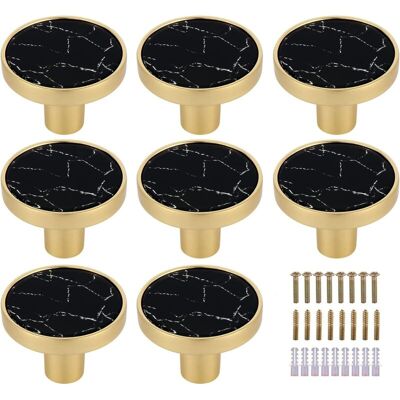 OEM Lot De 8 Boutons De Tiroir Ronds En Laiton Marbré Noir - Boutons De Tiroir Décoratifs Noirs - Boutons De Commode Dorés - Quincaillerie Pour Meubles De Cuisine, Crochets À Vêtements Perle-crezuo - Publicité OEM Lot De 8 Boutons De Tiroir Ronds En Laiton Marbré Noir - Boutons De Tiroir Décoratifs Noirs - Boutons De Commode Dorés - Quincaillerie Pour Meubles De Cuisine, Crochets À Vêtements Perle-crezuo - Publicité